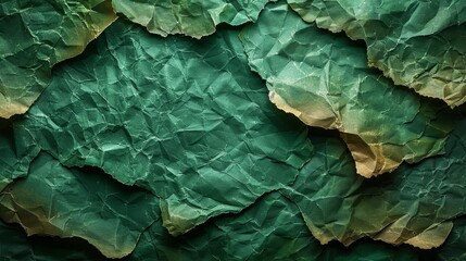 Poster - A high resolution image of a green kraft paper texture with an abstract background.