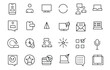 © Rubbble - Customer Service, Support and Contact Vector Flat Line Icons Set. Phone Assistant, Online Help