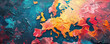 © LeManna - Panoramic abstract background of colourful map of Europe.