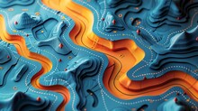 An Abstract Map With Winding Paths 