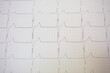 Electrocardiogram in pink paper form in hospital, close up view