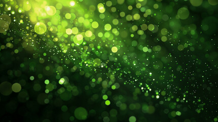 Wall Mural - A green background with many small green circles