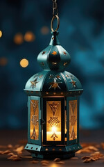 Wall Mural - Eid ul fitr, Ramadan Kareem,Eid al Adha, Eid Mubarak.Muslim symbolism with islamic lantern .Holiday card