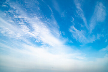 Wall Mural - Background with sky and clouds receding into perspective.