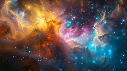 Wall Mural - a dreamy star nebula background, ideal for otherworldly designs, magical posters, or as a captivatin