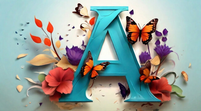 alphabets 
capital letters new design having  different colors and shades