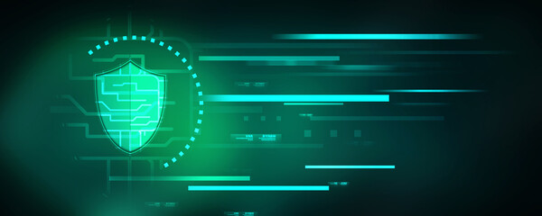 Poster - 2d illustration Security concept - shield 