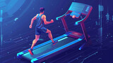 Fototapeta Big Ben - Implementing AI algorithms to analyze treadmill usage patterns and suggest personalized workout plans to optimize fitness goals.