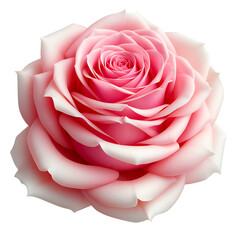 Wall Mural - Pink rose isolated on transparent background PNG Image