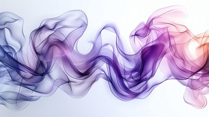 Aufkleber - A set of modern elements representing air flow on a white background. An abstract light effect blowing from a humidifier, air conditioner, or purifier. Dynamic blurred flow motion.