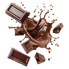 Poster - Chocolate bars in chocolate splash