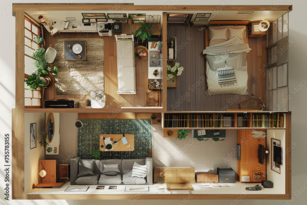 An intricately detailed three-dimensional digital rendering capturing ...