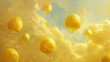 Lemon sorbet balloons drifting lazily in the holiday air, evoking a sense of sweetness and delight.