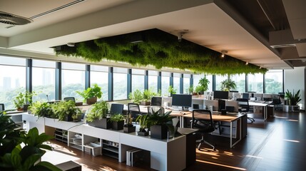 Wall Mural - A corporate office with a sustainable and efficient layout