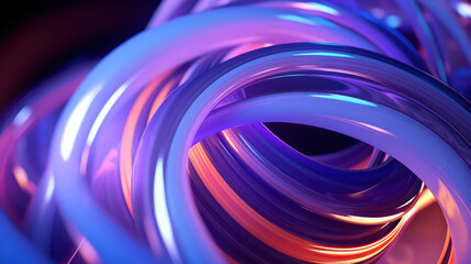 Wall Mural - Abstract Neon Light Wave: A Vibrant, Futuristic Spectrum of Colourful Energy