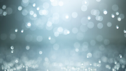Wall Mural - abstract blue bokeh defocus glitter blur background.
