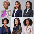 Las mujeres en la empresa como un activo importante dentro del mundo empresarial, mujeres al poder de diferentes etnias sonríen orgullosas de su labor.