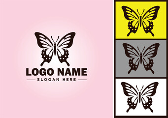 Wall Mural - Butterfly logo vector art icon graphics for company brand icon Butterfly logo template