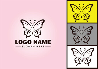 Wall Mural - Butterfly logo vector art icon graphics for company brand icon Butterfly logo template