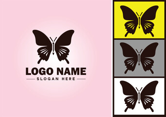 Wall Mural - Butterfly logo vector art icon graphics for company brand icon Butterfly logo template