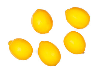 Wall Mural - Lemons isolated on a white background