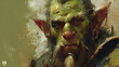 Goblin fantasy portrait. generative ai 