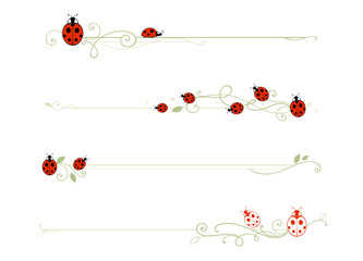 Wall Mural - A set of lady bug themed dividers
