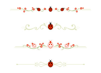 Wall Mural - A set of lady bug themed dividers
