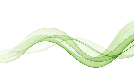 Sticker - Stream of abstract transparent green wave.