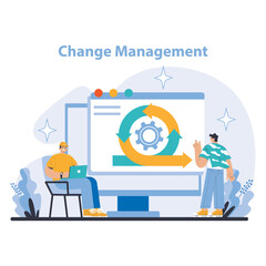 Poster - Strategy and management concept. Flat vector illustration.