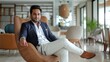 © RamvijayB - Elegance in Design: Indian Architect in Smart Casuals generative ai