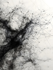 Fototapete - Networking Connections Visualized as Intricate Web