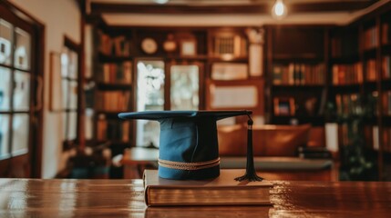 Wall Mural - bachelor's cap and diploma