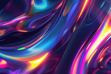 Poster - Abstract colorful fluid. Art wave. Generate Ai