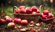 Basket of red apples.