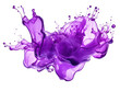 Lilac liquid wave water isolated on transparent background, transparency image, removed background