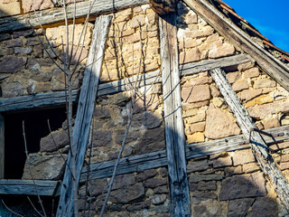 Wall Mural - Schäden an historischem Fachwerkhaus