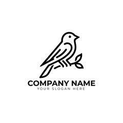 Poster - Bird logo design vector
