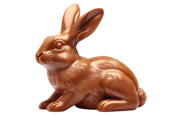 Wall Mural - chocolate bunny isolated on white background