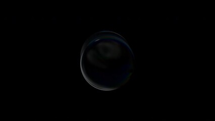 Aufkleber - 3d Transparent rotating glossy capsule with dispersion effect. Rainbow colors reflection glass. 3d render animation loopable