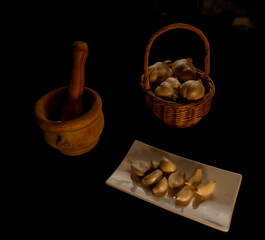 Preparation of the garlic