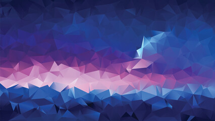 Dark vector blue and purple Low poly abstract background, trendy, geometric, cyber polygonal wallpaper