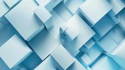 Poster - An abstract image of floating cubes in the air. Suitable for digital design projects.