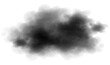 Realistic darkness steam carbon clouds cutout transparent backgrounds