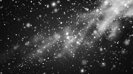 Poster - Snowfall in monochrome, suitable for winter concepts.