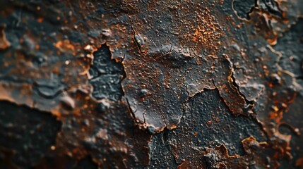 Poster - Detailed view of a rusted metal surface, perfect for industrial backgrounds.
