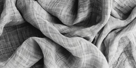 Poster - Black and white photo of a blanket, suitable for various design projects.