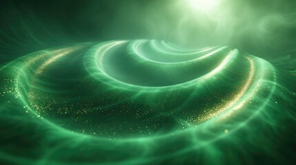 Aufkleber - A computer-generated image showcasing a vibrant green spiral.