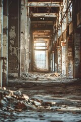 Poster - An image of a very old building with numerous windows. Suitable for architectural, historical, or real estate concepts.