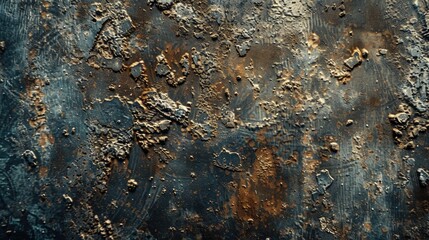 Poster - Close-up of a rusted metal surface with small holes. Perfect for industrial backgrounds.
